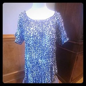 Casual, leopard print shirt.